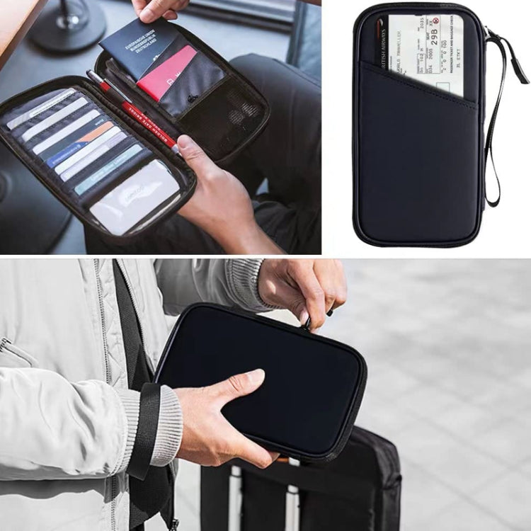 RFID Anti-Theft Certificate Storage Package Oxford Cloth Handheld Travel Passport Card Bag, Handheld