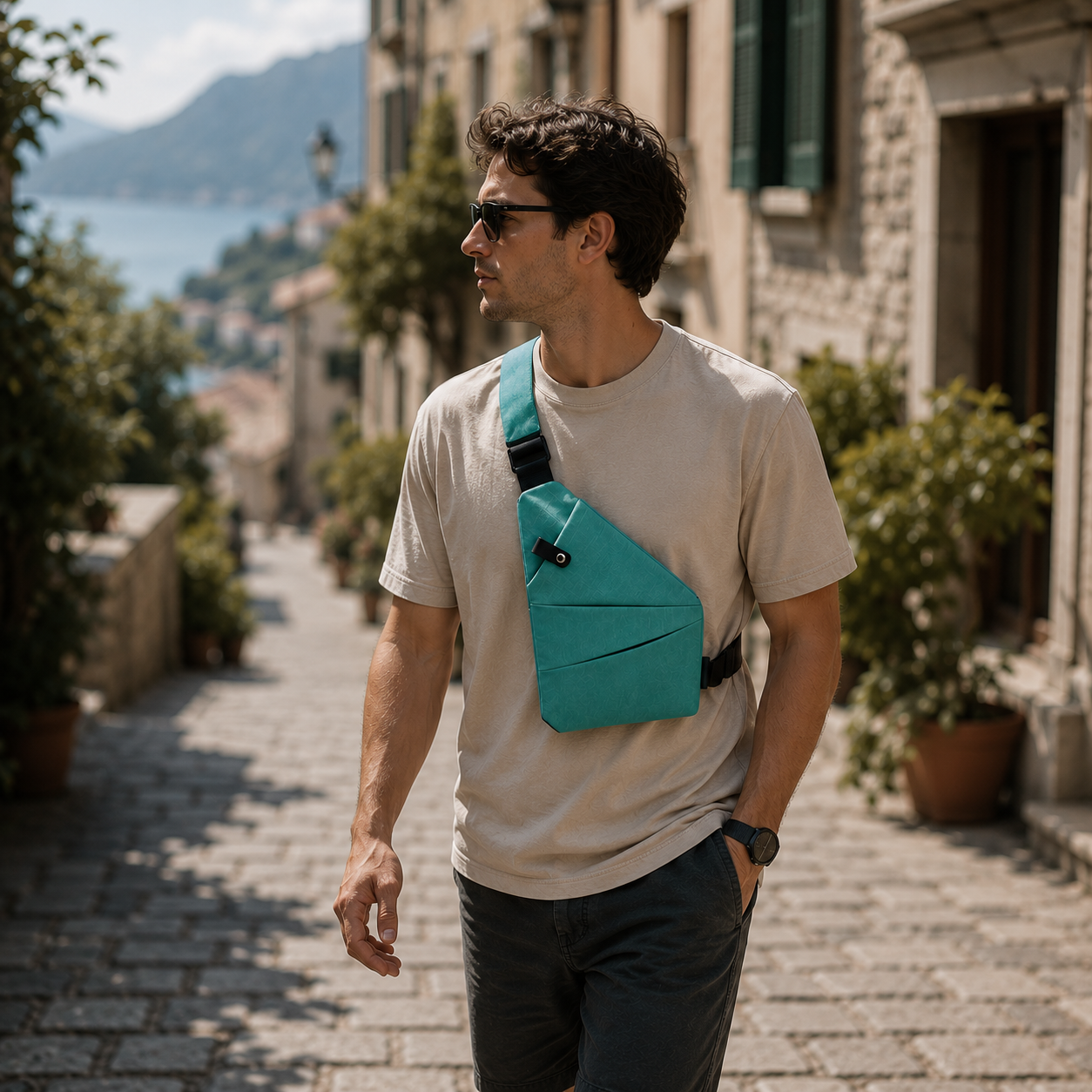 Anti-Theft Cross Body Sling Travel Bag