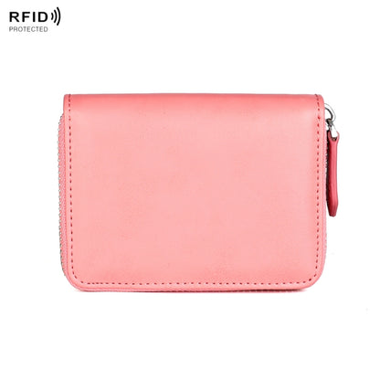 RFID Anti-theft Zipper Leather Coin Purse Coin Storage Bag
