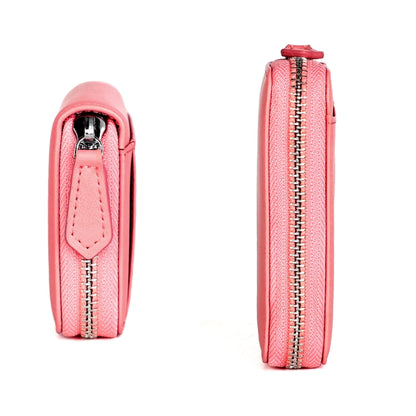 RFID Anti-theft Zipper Leather Coin Purse Coin Storage Bag