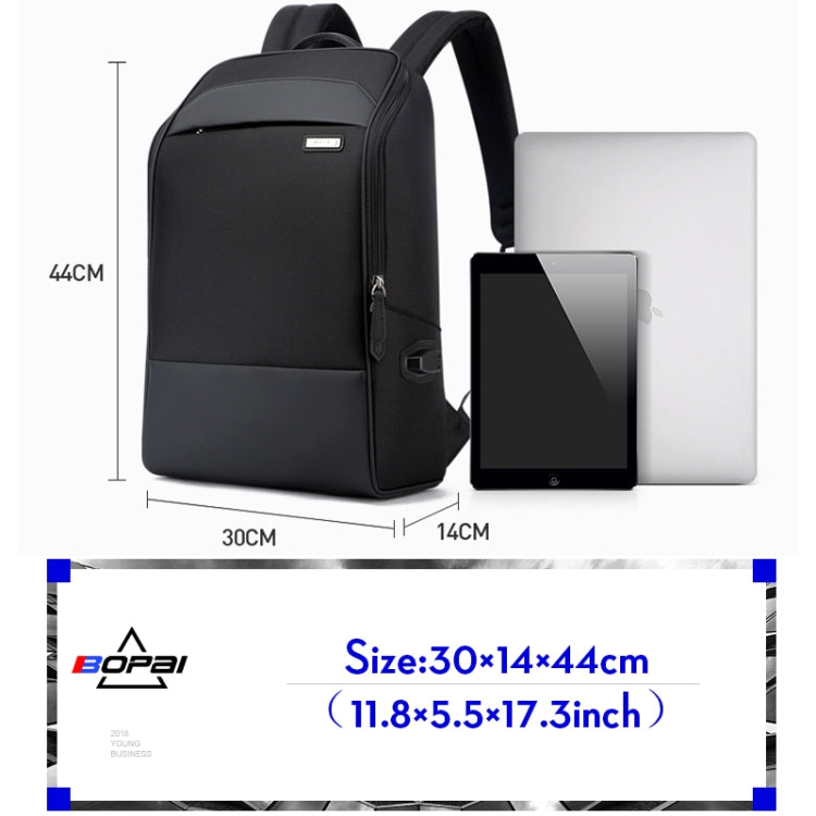 Bopai 751-006881 Business Anti-theft Waterproof Large Capacity Double Shoulder Bag,with USB Charging Port, Size: 30x14x44cm, 751-006881