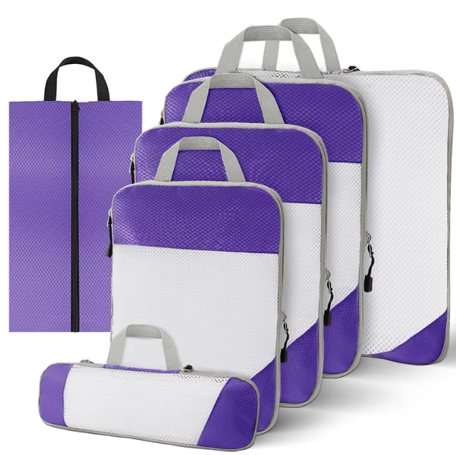 Woven Fabric Packing Cubes 7 Piece Set