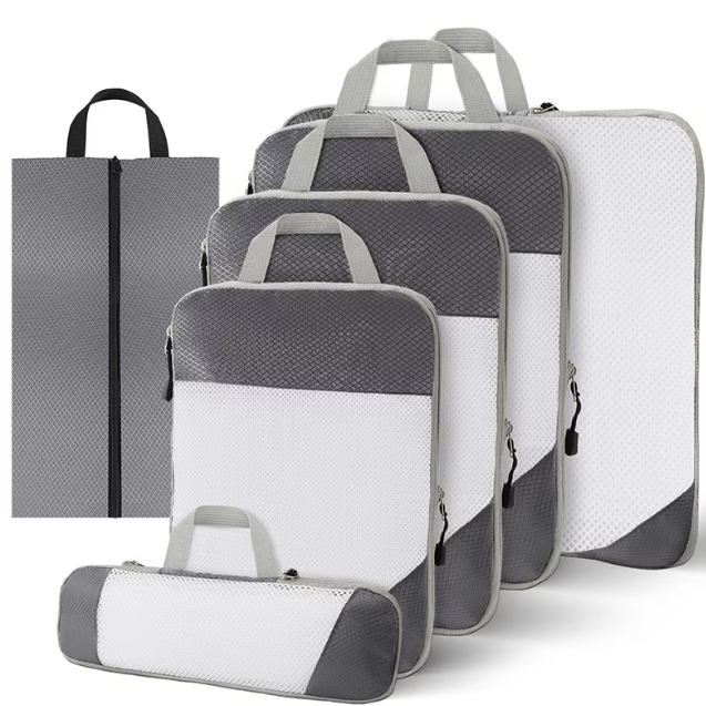 Woven Fabric Packing Cubes 7 Piece Set