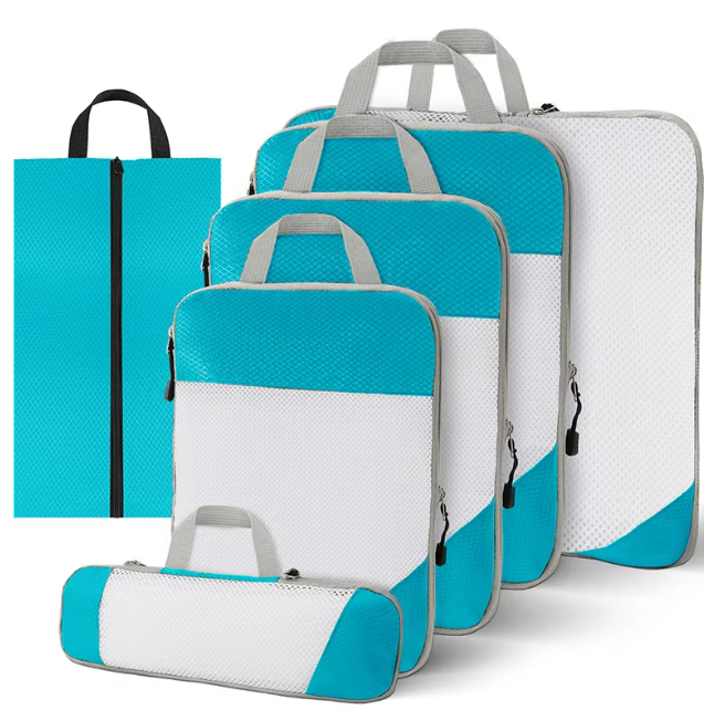 Woven Fabric Packing Cubes 7 Piece Set