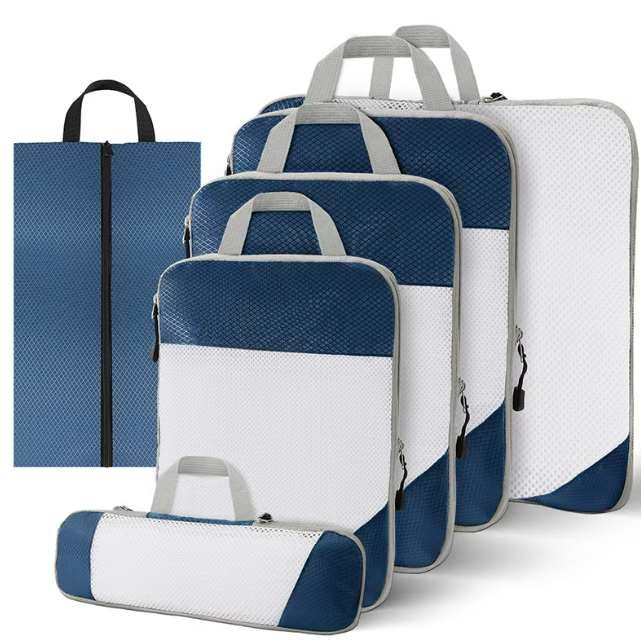 Woven Fabric Packing Cubes 7 Piece Set