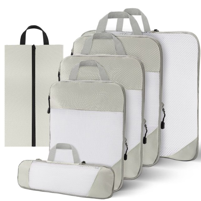 Woven Fabric Packing Cubes 7 Piece Set