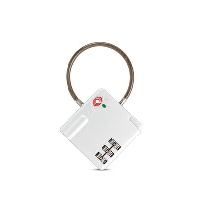 TSA Customs Combination Lock Anti-Theft Wire Padlock, Black, Silver, Red