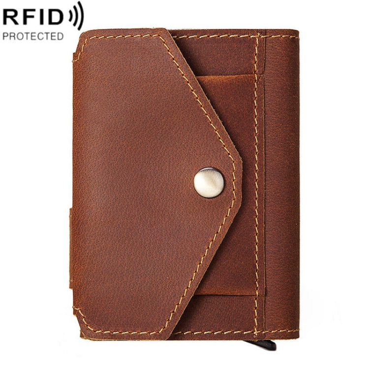 HUMERPAUL BP906 Credit Card Cover RFID Anti-Theft Brush Card Bag, BP906 Black, BP906 Brown