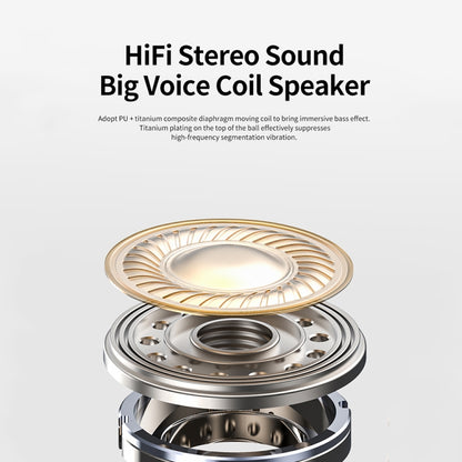 TWS Ear-Mounted LED Digital Display Noise Reduction Bluetooth Earphones With Power Bank Function