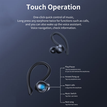 TWS Ear-Mounted LED Digital Display Noise Reduction Bluetooth Earphones With Power Bank Function