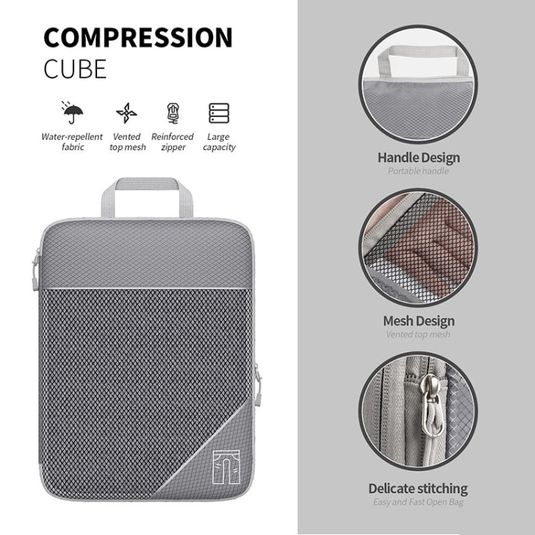 6 In 1 Compression Mesh Travel Cubes Clothes Underwear Packing Bags, 6 In 1