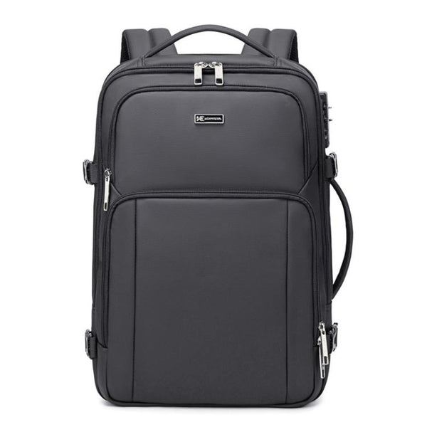 Wiersaam Men Anti-Theft Business Laptop Backpack 15.6 Inch Computer Bag With USB & Type-C Charging Ports, WA338353  Gray