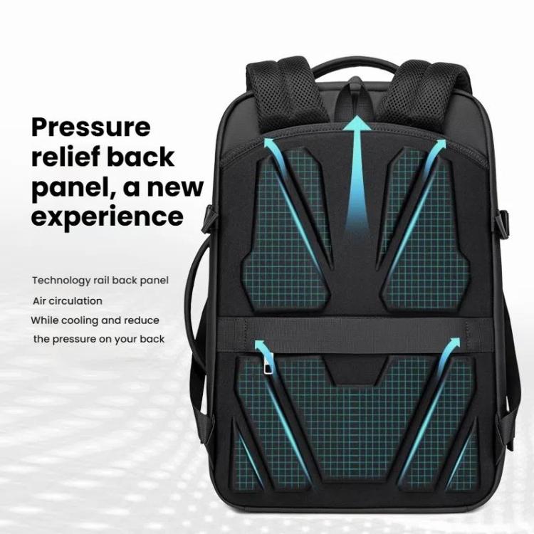 Wiersaam Men Anti-Theft Business Laptop Backpack 15.6 Inch Computer Bag With USB & Type-C Charging Ports, WA338353  Gray
