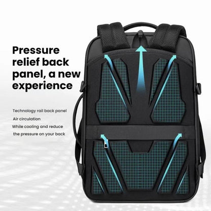 Wiersaam Men Anti-Theft Business Laptop Backpack 15.6 Inch Computer Bag With USB & Type-C Charging Ports, WA338353  Gray