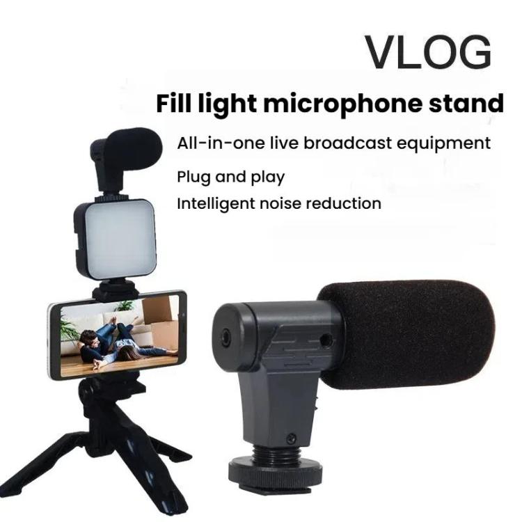 49 LEDs Streaming Lighting Kit for Phone All-in-One Video Recording Set with Tripod Stand &  Microphone, AY-49