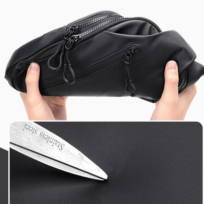 Men Anti-theft Chest Bag Water-Resistant Outdoor Sling Backpack with USB Charging Port