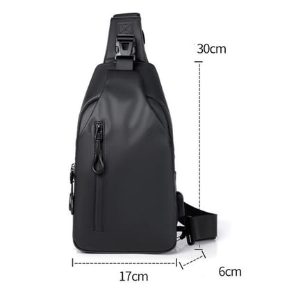 Men Anti-theft Chest Bag Water-Resistant Outdoor Sling Backpack with USB Charging Port